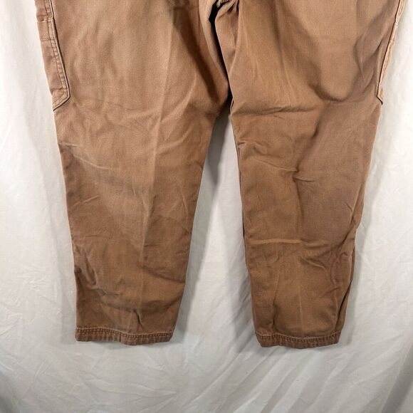 Duluth Cargo Pants Men's 40x32 Brown Canvas Button Zip 100% Cotton - Picture 10 of 13
